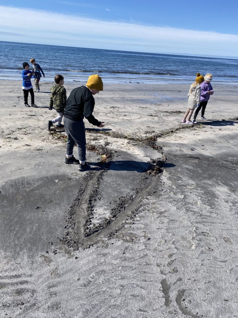 Nemendur í 2. bekk vorum að vinna með námsefnið Hvalir 